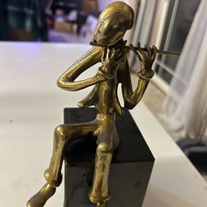 Artistic Brass Musician Sculpture